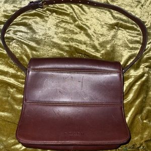 Vintage Coach Tribeca Crossbody Saddle Bag Brown Leather